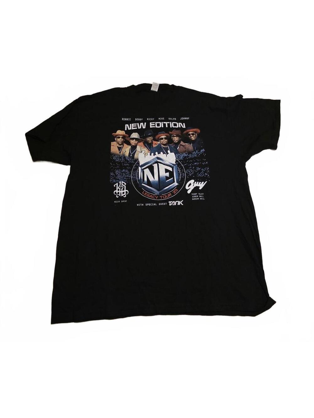 New Edition Legacy Tour 23 Black Graphic T-Shirt Men's Size XL